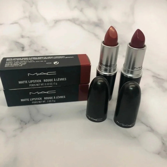 Makeup Mac matte lipstick bundle 602/630 chili/d is for danger - Picture 1 of 6